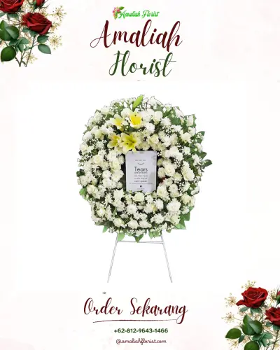 Krans Bunga Duka Cita di Suruh
